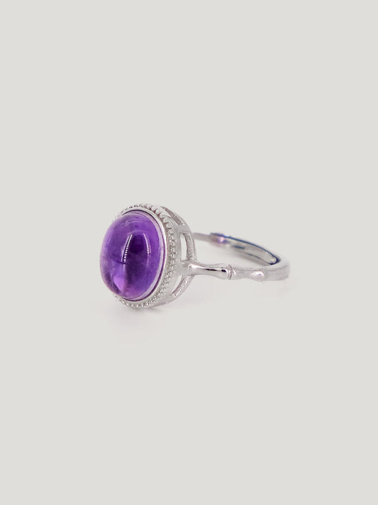Amethyst Sliver Ring side