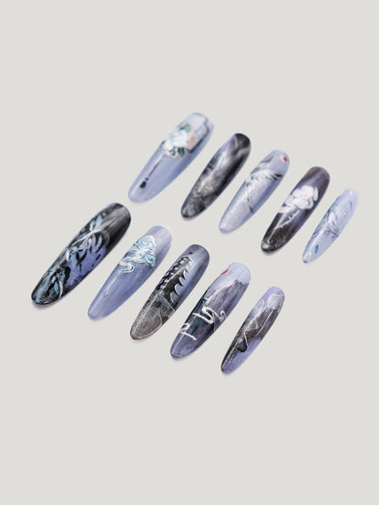 Auspicious Energy side - JOYOYSY handcrafted press-on nails
