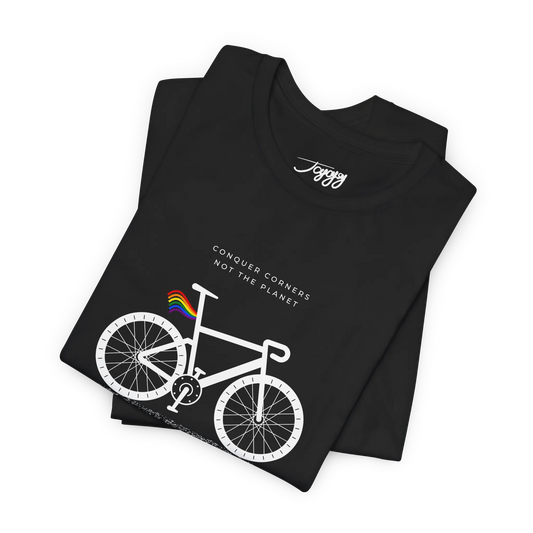 Conquer the Corners Cycling Tee Black details