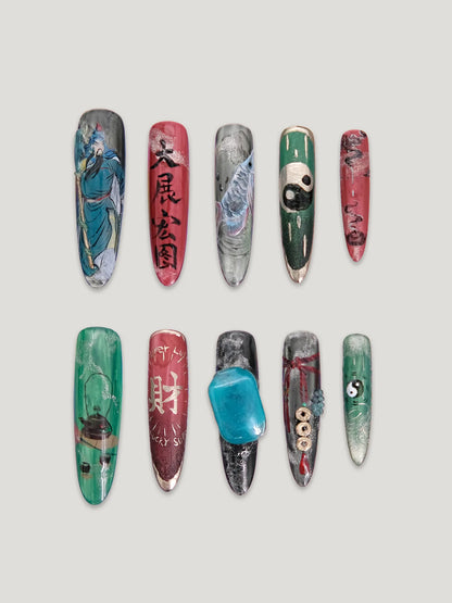 JOYOYSY Handcrafted Press-ons Dazhanhongtu front