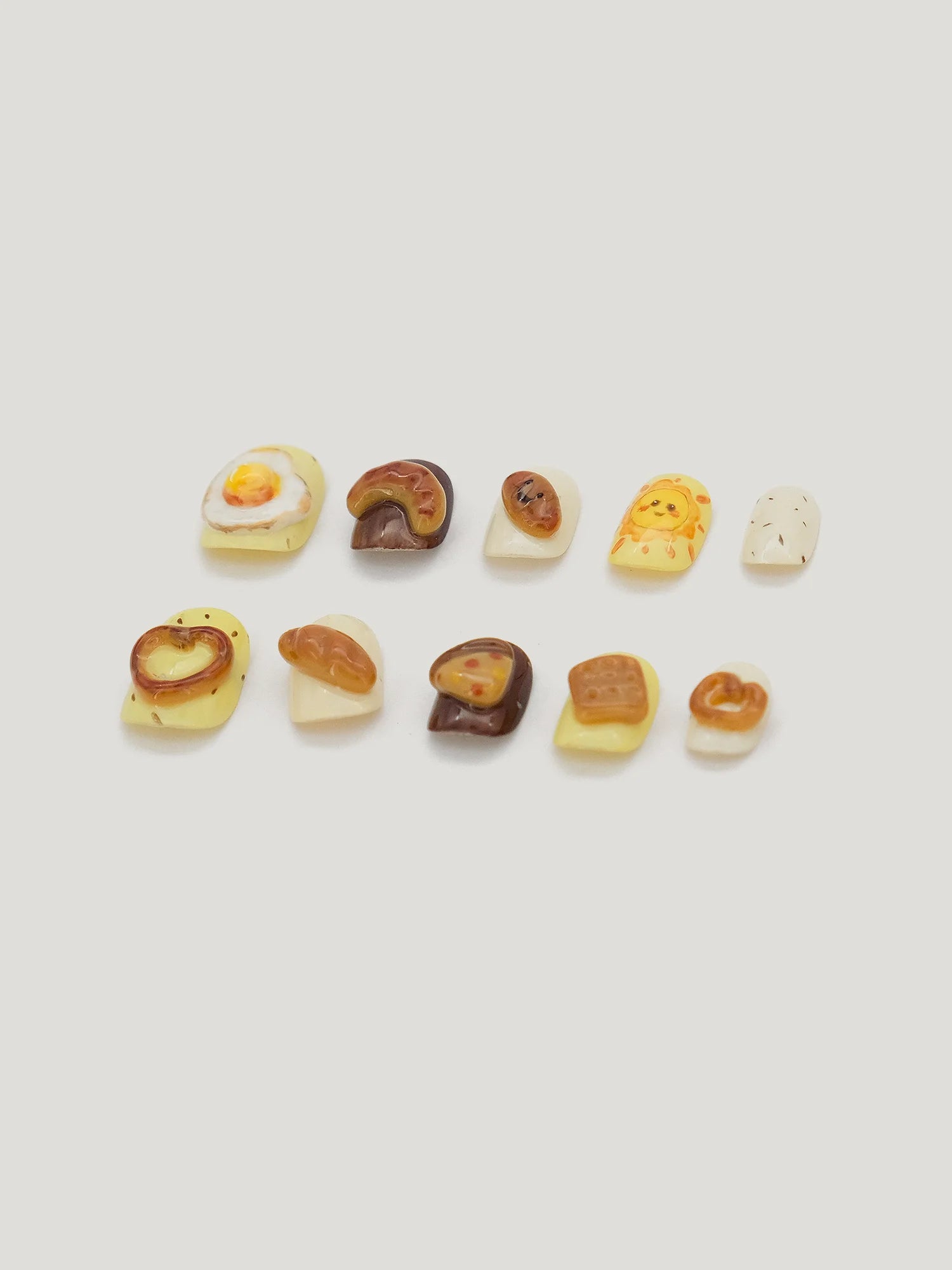 Loving breakfast side - JOYOYSY handcrafted press-on nails