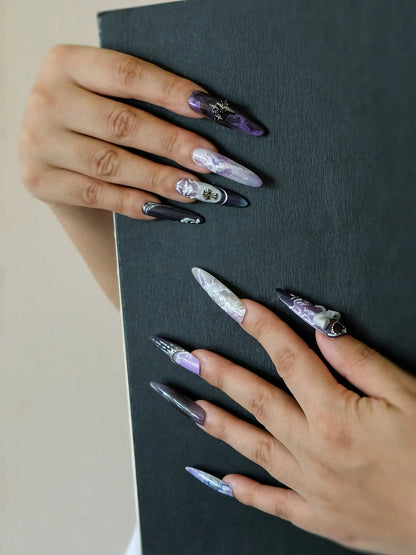 Purple Majesty nail hand 01