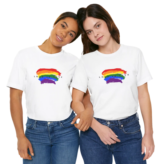 Rainbow Tee white model