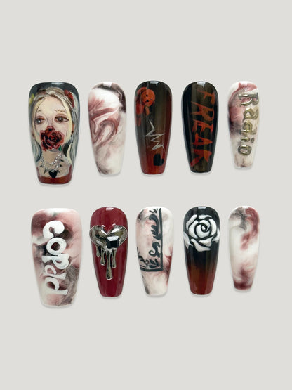 Song Yuqi Fan Nail Tips front