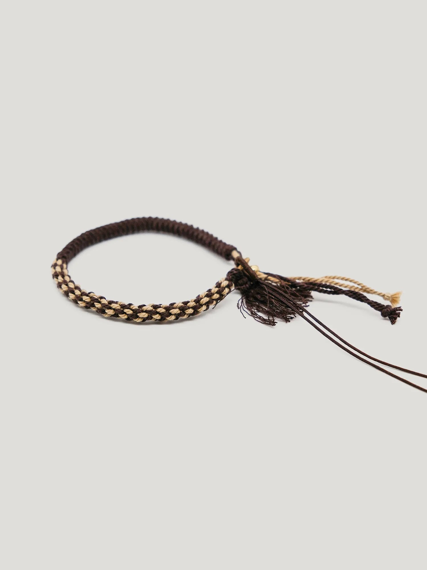 Tibetan style two-color tassel bracelet front