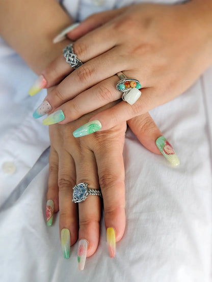 Vibrant Fruit nail hand 01