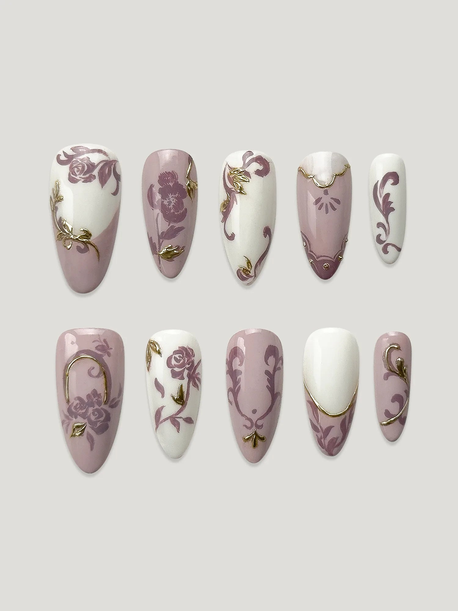 Whispers from Wonderland front - JOYOYSY handcrafted press-on nails